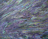 Garden Pond 2. Acrylic on canvas. Abstract, colorful, calming, purple with green and blue