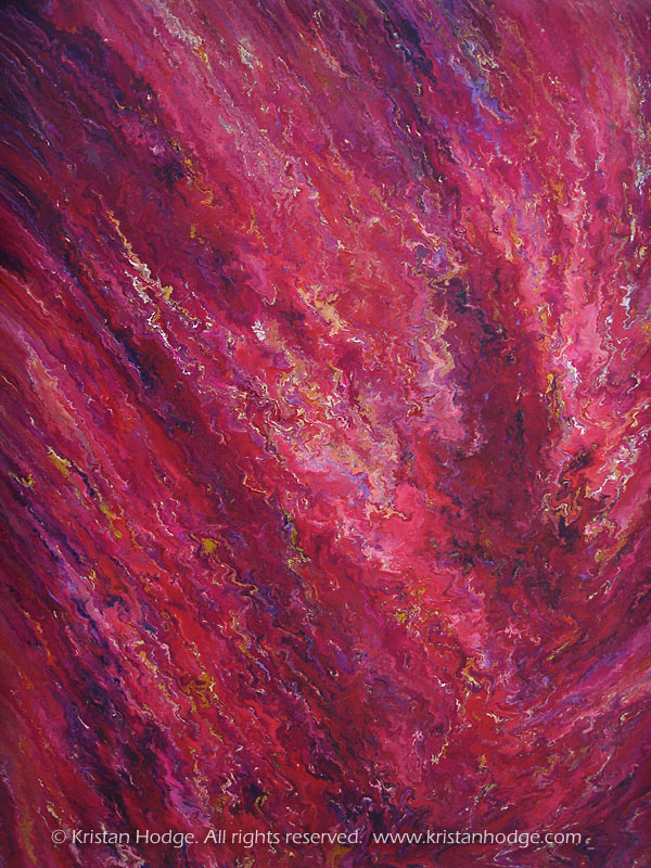 Painting: Nebula. Acrylic on canvas. Abstract, colorful, fiery
