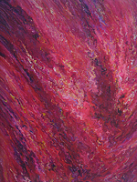 Nebula. Acrylic on canvas. Abstract, colorful, fiery