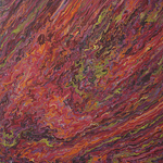 Comet. Acrylic on canvas. Abstract, colorful, fiery, comet