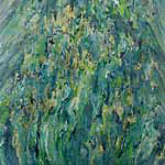 Washing Away. Acrylic on canvas. Abstract, colorful, calming, teal, green, yellow