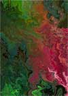 Strange Landscape #7. Acrylic on paper. Abstract. 2.5 x 3.5 inches, ACEO, Trading Card