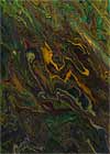 Firefly #7. Acrylic on paper. Abstract. 2.5 x 3.5 inches, ACEO, Trading Card
